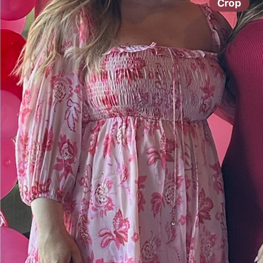 Hello Molly Vibrant Pink Floral Dress